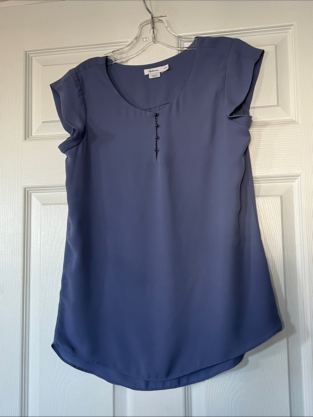 Reitmans Lilac Scoop Neck Flutter Sleeve Top